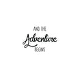 And The Adventure Begins - Inspirational Quotes Decor - Wall Art Decal Decoration Wall Art - Bedroom Living Room Wall Decor - Trendy Vinyl Stickers 1