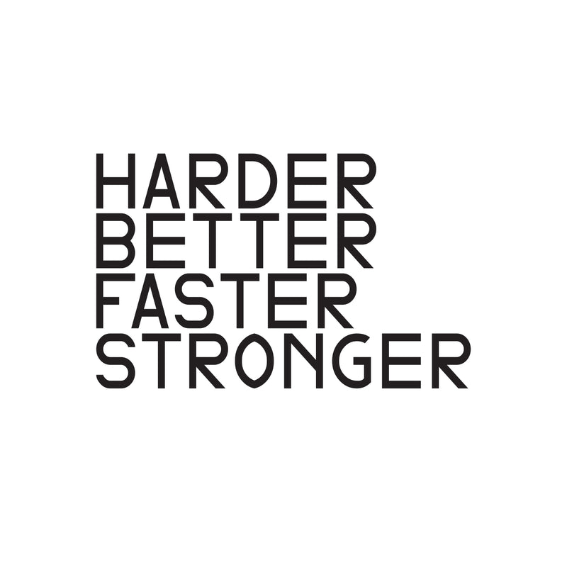 Harder; Better; Faster; Stronger - Inspirational Quotes Wall Art Decal - 15" x 23" Decoration Vinyl Sticker - Life Quote Vinyl Decal - Gym Wall Vinyl Sticker - Trendy Wall Art 1