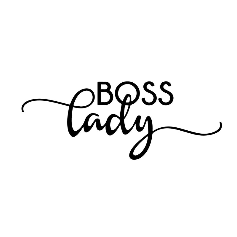 Boss Lady Inspirational Women’s Quotes - Wall Art Decal - 9" x 23" Boss Girl Decoration Vinyl Sticker - Life Quotes Decal - Office Wall Decoration 1