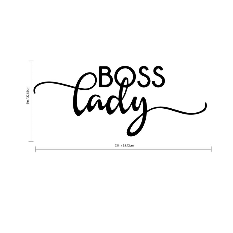 Boss Lady Inspirational Women’s Quotes - Wall Art Decal - 9" x 23" Boss Girl Decoration Vinyl Sticker - Life Quotes Decal - Office Wall Decoration 3