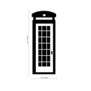 British Telephone Booth - Wall Art Decal - Bedroom Living Room Wall Art Decoration - Apartment Wall Decor - Decorative Vinyl Wall Skins 3