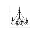 Antique Crystal Chandelier - Wall Art Decal - Bedroom Living Room Wall Art Decoration - Apartment Wall Decor - Decorative Candle Chandelier 3