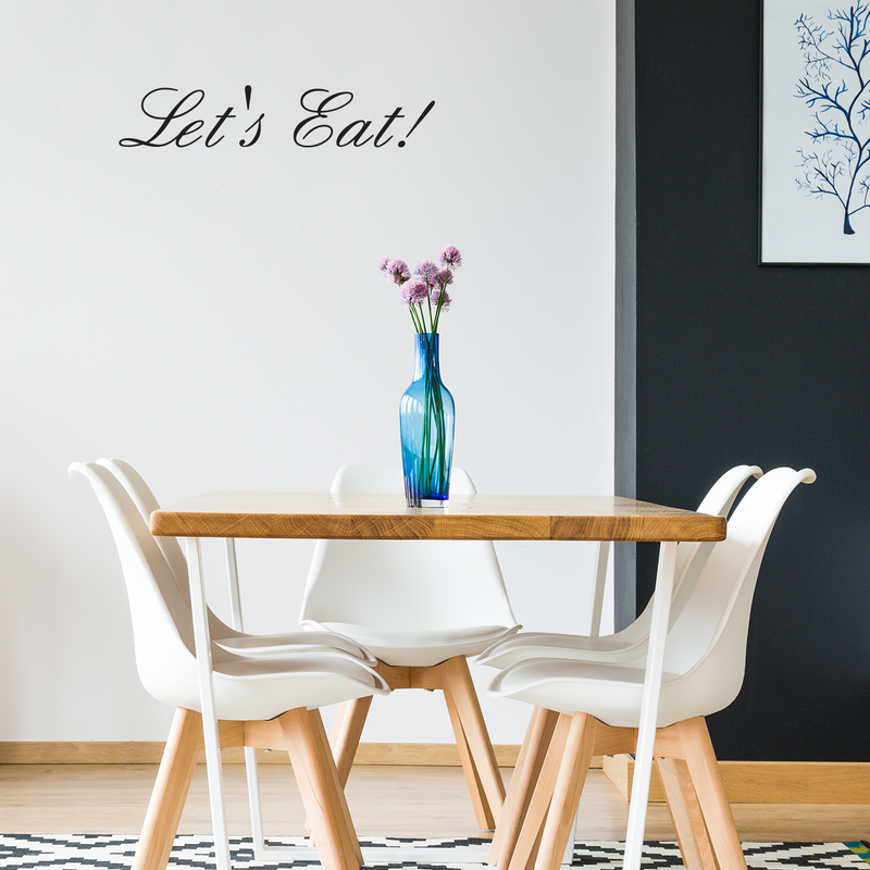 Let’s Eat! - Kitchen Quotes Wall Art Vinyl Decal - 5" X 23" Decoration Vinyl Sticker - Motivational Wall Art Decal - Inspirational Kitchen Decor - Trendy Wall Art 2