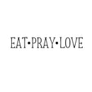 EAT; Pray; Love - Wall Art Vinyl Decal - 3" X 23" Decoration Vinyl Sticker - Inspirational Kitchen Dining Room Wall Decor - Trendy Wall Art - Motivational Kitchen Wall Art Decal 1