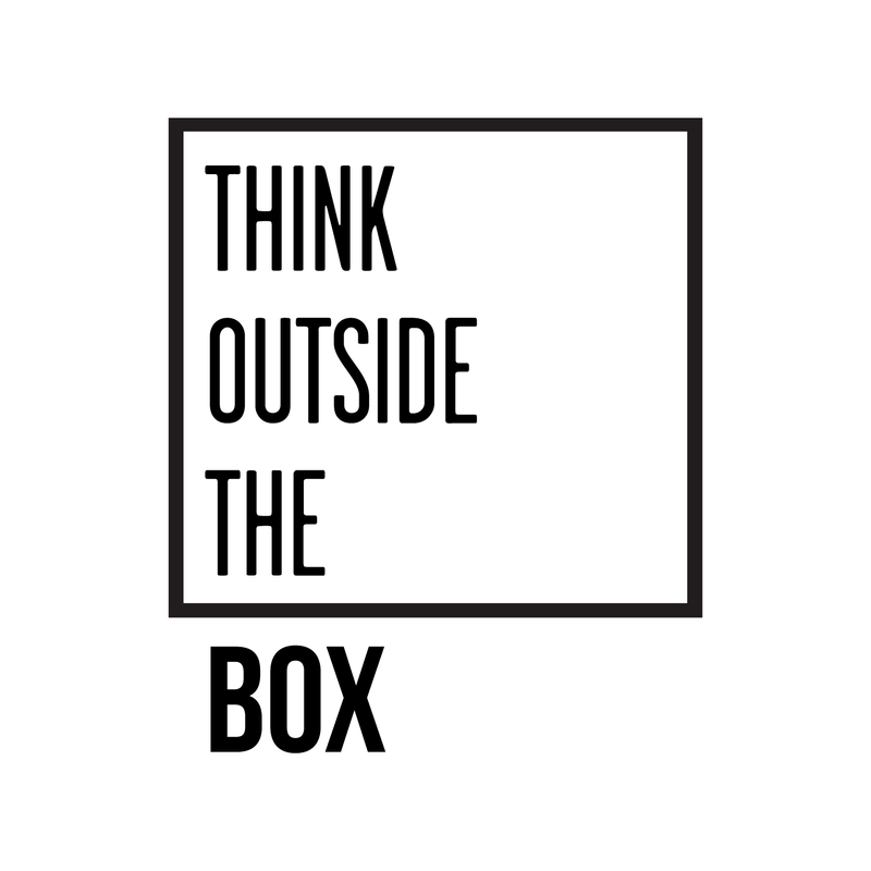 Think Outside The Box - Inspirational Quotes Wall Art Vinyl Decal - Decoration Vinyl Sticker - Motivational Wall Art Decal - Bedroom Living Room Decor - Trendy Wall Art 1