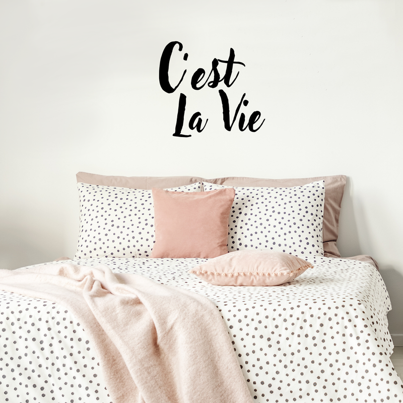 C'est La Vie - Inspirational Quotes Wall Art Vinyl Decal - Decoration Vinyl Sticker - Motivational Wall Art Decal - Bedroom Living Room Decor - Trendy Wall Art - Chic French Home Decor 2