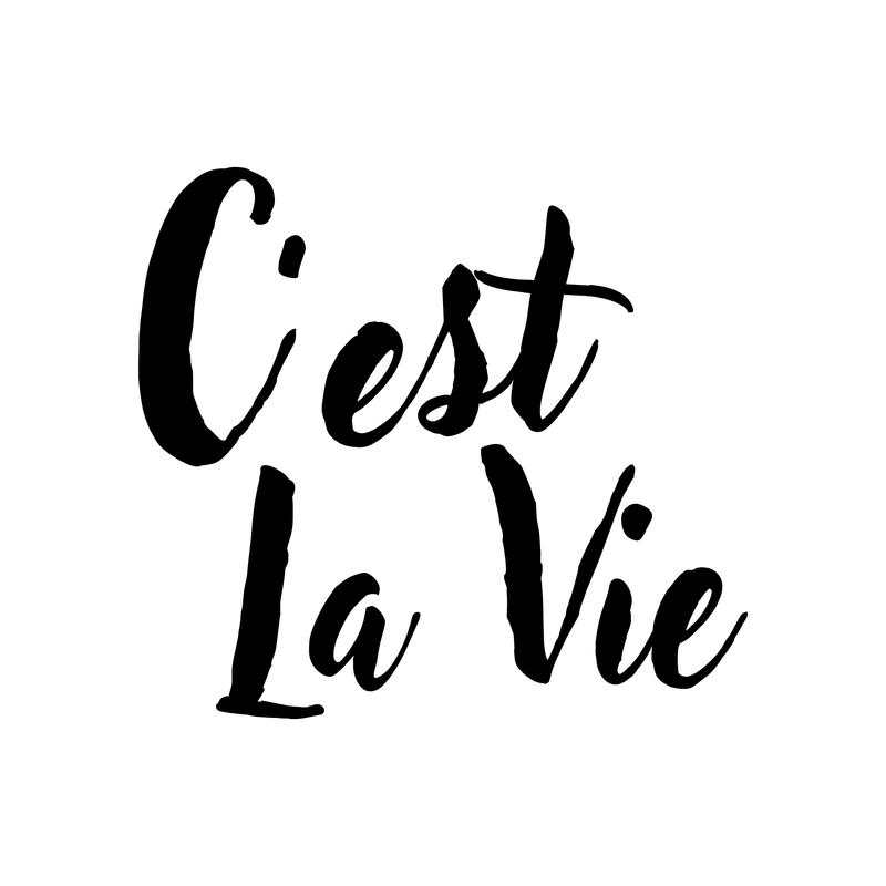 C’est La Vie - Inspirational Quotes Wall Art Vinyl Decal - 18" X 20" Decoration Vinyl Sticker - Motivational Wall Art Decal - Bedroom Living Room Decor - Trendy Wall Art - Chic French Home Decor 3