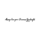 Always Kiss Your Fireman Goodnight - Inspirational Love Quotes Wall Art Vinyl Decal - ecoration Vinyl Sticker - Motivational Wall Art Decal - Bedroom Living Room Decor - Trendy Wall Art 1