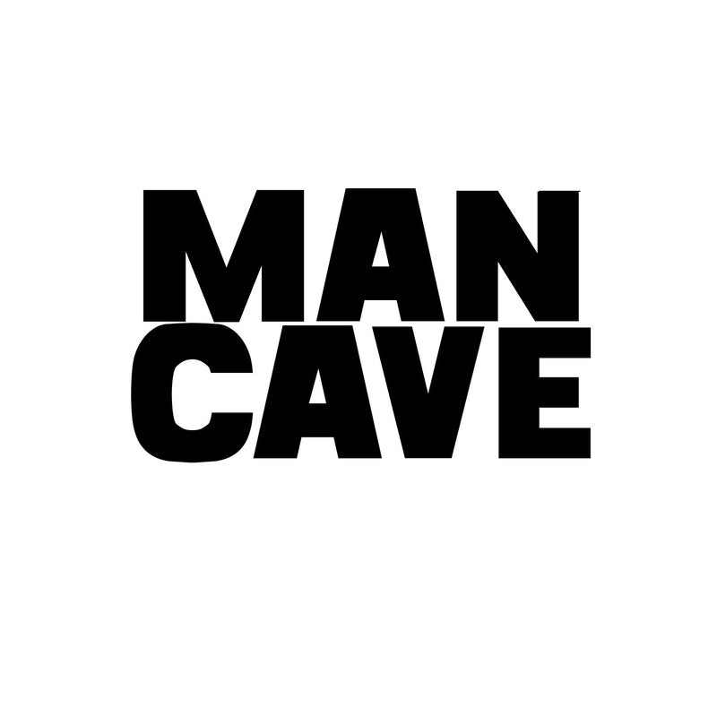 Man Cave - Funny Quotes Wall Art Vinyl Decal - Decoration Vinyl Sticker - Men's Humor Quotes Wall Art Decal - Bedroom Living Room Decor - Trendy Wall Art 1