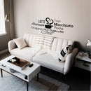 Coffee Mocha Latte Cappuccino Words Sign- Wall Art Decal Decoration Wall Art Vinyl Sticker - Kitchen Wall Art Decor - Funny Coffee Lovers Quotes Wall Decor - Coffee Shop Sign 2