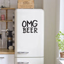 Funny OMG Beer Kitchen Sign - Men’s Beer Quotes Wall Art Vinyl Decal - 15" X 18" Decoration Vinyl Sticker - Kitchen Wall Decor Peel Off Stickers- Trendy Wall Art 3