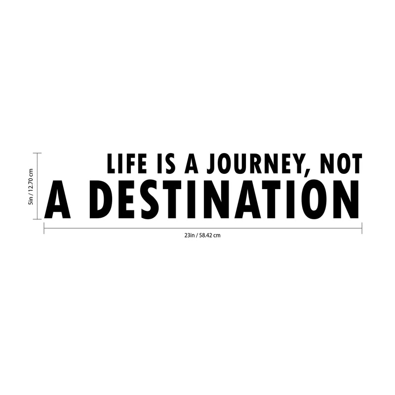 Life Is A Journey Not A Destination - Inspirational Quotes Wall Art Vinyl Decal - Decoration Vinyl Sticker - Motivational Wall Art Decal - Living Room Bedroom Vinyl Decals 4