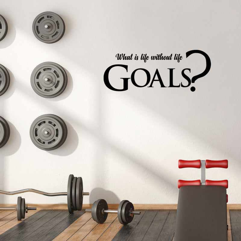 What Is Life Without Life Goals Inspirational Quotes Wall Art Vinyl Decal 15" x 39" Decoration Vinyl Sticker - Motivational Wall Art Decal - Bedroom Vinyl Decals - Life quotes vinyl sticker wall decor 2