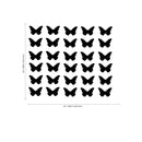 Set of 30 Butterflies Vinyl Wall Art Decals - 5" x 5" - Bedroom Vinyl Wall Decor Stickers - Apartment Vinyl Decal Decor - Kids Room Butterfly Pattern Vinyl Wall Art (5" x 5"; Black) 5