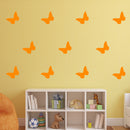 Set of 30 Butterflies Vinyl Wall Art Decals - 5" x 5" - Bedroom Vinyl Wall Decor Stickers - Apartment Vinyl Decal Decor - Kids Room Butterfly Pattern Vinyl Wall Art (5" x 5"; Orange) 2