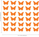 Set of 30 Butterflies Vinyl Wall Art Decals - 5" x 5" - Bedroom Vinyl Wall Decor Stickers - Apartment Vinyl Decal Decor - Kids Room Butterfly Pattern Vinyl Wall Art (5" x 5"; Orange) 3