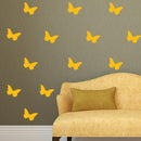 Set of 30 Butterflies Vinyl Wall Art Decals - 5" x 5" - Bedroom Vinyl Wall Decor Stickers - Apartment Vinyl Decal Decor - Kids Room Butterfly Pattern Vinyl Wall Art (5" x 5"; Yellow) 1