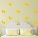Set of 30 Butterflies Vinyl Wall Art Decals - 5" x 5" - Bedroom Vinyl Wall Decor Stickers - Apartment Vinyl Decal Decor - Kids Room Butterfly Pattern Vinyl Wall Art (5" x 5"; Yellow) 2