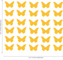 Set of 30 Butterflies Vinyl Wall Art Decals - 5" x 5" - Bedroom Vinyl Wall Decor Stickers - Apartment Vinyl Decal Decor - Kids Room Butterfly Pattern Vinyl Wall Art (5" x 5"; Yellow) 3