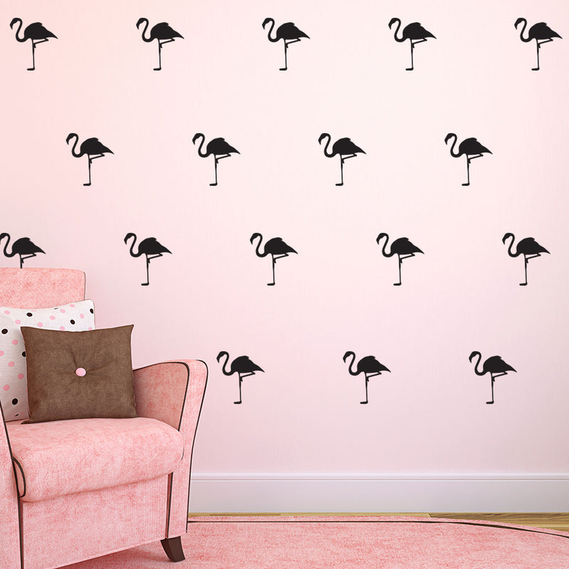 20 Pack Flamingo Party Vinyl Wall Art Decor - Bedroom Wall Decor Stickers - Apartment Vinyl Wall Art - Removable Vinyl Sticker Decor - Flamingo Pattern Vinyl Decal - Flamingo Home Decor 4