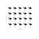 Set of 20 Flamingo Vinyl Wall Art Decor - 5" x 5" - Bedroom Living Room Removable Wall Decor Stickers - Flamingo Pattern Home Decor Sticker Decals 3