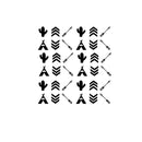 Set of 36 Tribal Wall Decals - 1. - Bedroom Wall Art Vinyl Stickers - Apartment Vinyl Decal - Kids Room Vinyl Wall Stickers - Cactus and Arrows Wall Pattern Decals 1