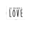Husband and Wife Bedroom Vinyl Wall Art Decal - All You Need is Love - 16" x 23" - Home Decor Love Quote Sayings Words Removable Wall Decal Stickers Bedroom Decoration Couple Sign (16" x 23"; Black) 4