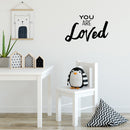 Vinyl Wall Art Decal - You are Loved - 15" x 20" - Inspirational Husband and Wife Bedroom Couples Love Quote Removable Home Decor Wall Sticker Decals 1