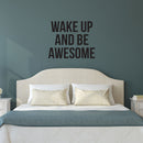 Inspirational Life Quotes Vinyl Wall Art Decal - Wake Up and Be Awesome - 19" x 23" - Motivational Gym Fitness Work Office Quote Sayings Words Removable Home Decor Sticker Decals 2