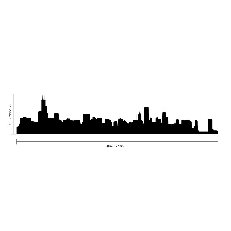 City Silhouette Skyline - Wall Art Decal - ecoration Vinyl Sticker - Living Room Wall Decor - Office Wall Decoration 4