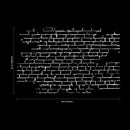 Pulse Vinyl Bricks Pattern - Wall Art Decal - 23" x 36" Decoration Vinyl Sticker - Living Room Wall Decor - Brick Mural Wall Decal - Cool Art Decoration Shape Design - Black (White) 3