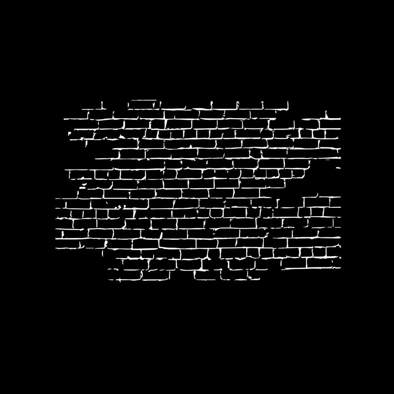 Pulse Vinyl Bricks Pattern - Wall Art Decal - 23" x 36" Decoration Vinyl Sticker - Living Room Wall Decor - Brick Mural Wall Decal - Cool Art Decoration Shape Design - Black (White) 4