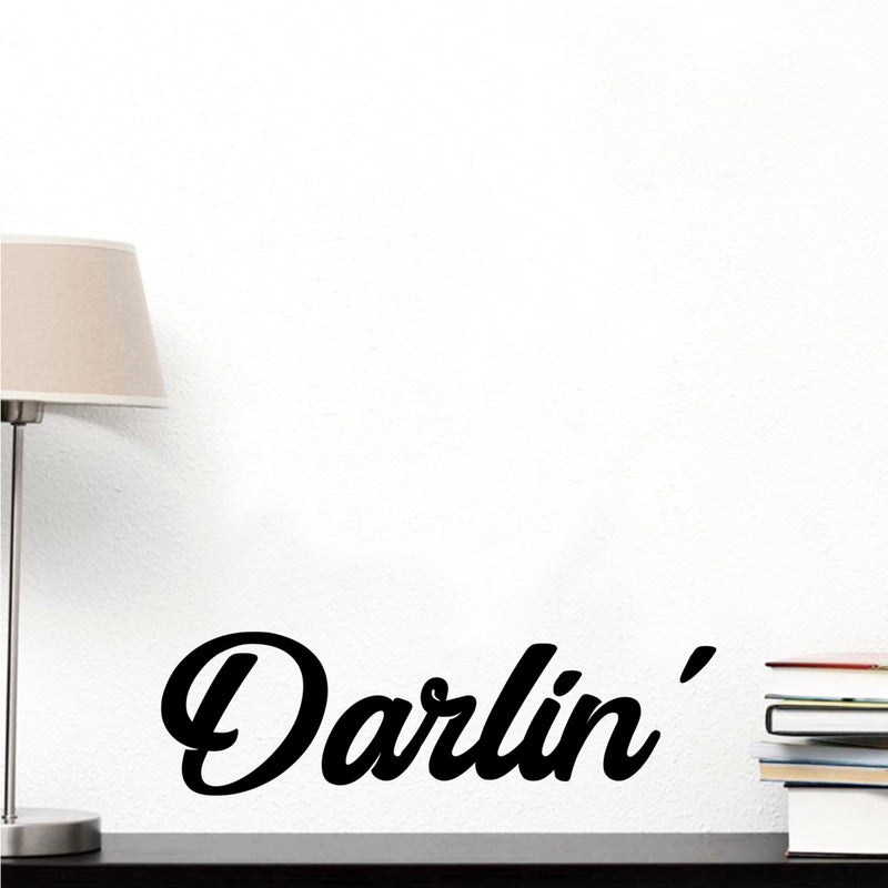 Darlin’ - Women’s Inspirational Quotes Wall Art Vinyl Decal - ecoration Vinyl Sticker - Motivational Wall Art Decal - Bedroom Wall Art Decals - Trendy Vinyl Wall Art (Gold) 2