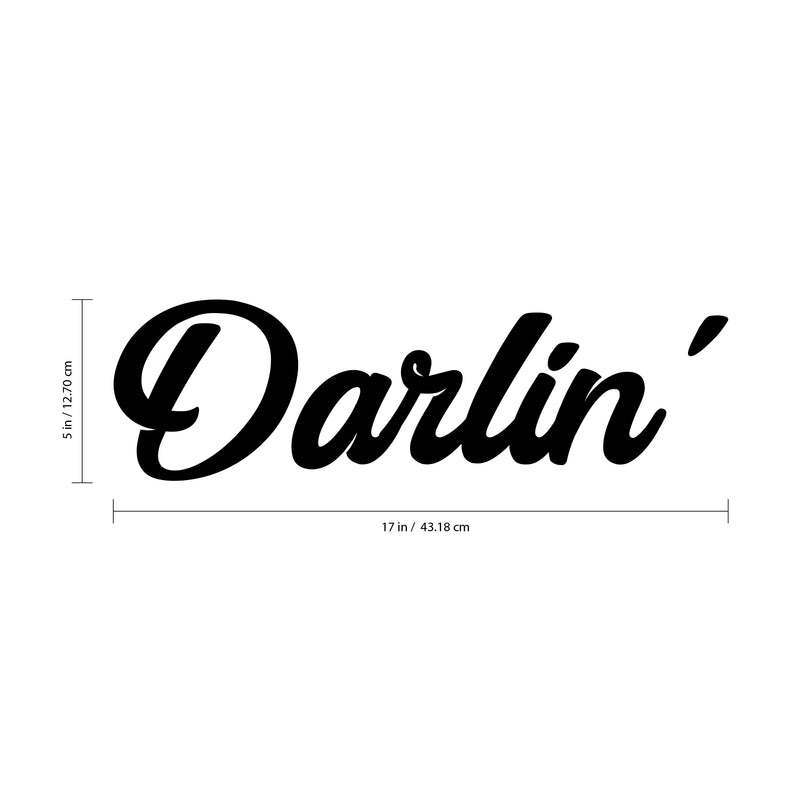 Darlin’ - Women’s Inspirational Quotes Wall Art Vinyl Decal - ecoration Vinyl Sticker - Motivational Wall Art Decal - Bedroom Wall Art Decals - Trendy Vinyl Wall Art (Gold) 4