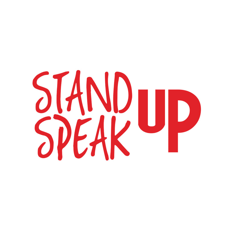 Stand UP Speak UP - Inspirational Quotes Wall Art Vinyl Decal - 15" X 28" Decoration Vinyl Sticker - Motivational Wall Art Decal - Bedroom Wall Art Decals - Trendy Vinyl Wall Art (Red) 1