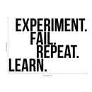 Experiment Fail Repeat Learn Motivational Quote - Wall Art Decal - Decoration Vinyl Sticker - Life Quote Vinyl Decal - Gym Wall Vinyl Sticker - Removable Vinyl Decal 4