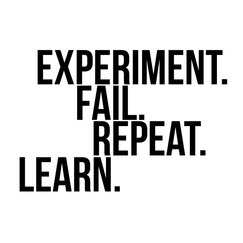 Vinyl Wall Art Decal - Experiment Fail Repeat Learn Motivational Quote - 16" x 23" - Home Work Office Wall Decor - Inspirational Sayings Words - Removable Sticker Decals 4