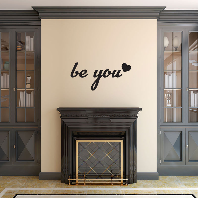 Vinyl Wall Art Decal - Be You ? - 20" x 40" Motivational Inspiraitonal Life Quotes- Home Decor Living Room Bedroom Wall Art Sticker Decals - Removable and Waterproof 2