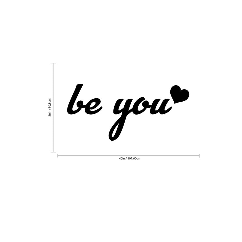 Vinyl Wall Art Decal - Be You ? - 20" x 40" Motivational Inspiraitonal Life Quotes- Home Decor Living Room Bedroom Wall Art Sticker Decals - Removable and Waterproof 3