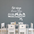 Owl Always Love You - Wall Art Decal - 23" x 29" Decoration Vinyl Sticker - Love Quote Vinyl Decal - Bedroom Wall Vinyl Sticker - Removable Vinyl Decal - Bedroom Wall Decal (White) 1