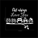 Owl Always Love You - Wall Art Decal - 23" x 29" Decoration Vinyl Sticker - Love Quote Vinyl Decal - Bedroom Wall Vinyl Sticker - Removable Vinyl Decal - Bedroom Wall Decal (White) 3