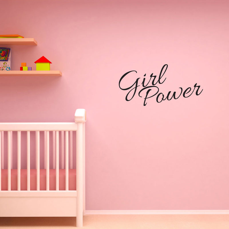 Vinyl Wall Art Decal - Girl Power - Inspirational Women’s Quotes - 15" x 30" - Home Decor Bedroom and Office Work Motivational Women’s Words Sayings - Removable Sticker Decals 2