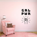 GRL PWR Girl Power - Inspirational Quotes Vinyl Wall Art Stickers - 23" x 14" - Bedroom Vinyl Wall Decals - Women’s Motivation Quote Wall Art 1