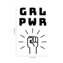 GRL PWR Girl Power - Inspirational Quotes Vinyl Wall Art Stickers - Bedroom Vinyl Wall Decals - Women's Motivation Quote Wall Art 4