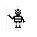 SPACE ROBOT- Vinyl Wall Art Stickers - Vinyl Wall Decor Little Boys Bedroom - Kids Robot Vinyl Sticker Decor - Wall Decal for Baby Nursery - Wall Art For Toddlers Bedroom 4