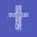 John 3:16 Vinyl Wall Decal Sticker Art (28" x 23") - Religious Faith Wall Art Words - Christianity Inspirational Quote Decal Sticker - God Bible New Testament Motivation Phrase - Cross Sign Wall Decal 4