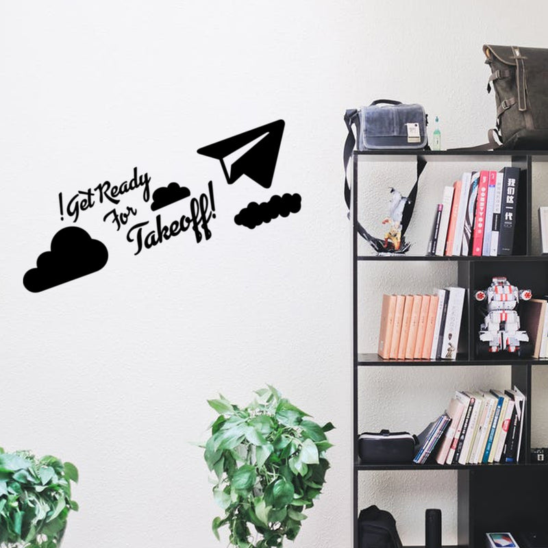 Get Ready To Take Off! - Inspirational Quote Wall Art Vinyl Decal - Living Room Motivational Wall Art Decal - Life quote vinyl sticker wall decor - Bedroom Vinyl Sticker Decor 2