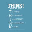 Vinyl Wall Art Decal - Think! Before You Speak - 34" x 23" - Modern Motivational Home Bedroom Living Room Office Quote - Trendy Positive Work School Apartment Classroom Decor (34" x 23"; White) 4