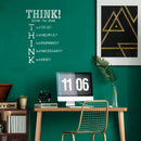 Vinyl Wall Art Decal - Think! Before You Speak - 34" x 23" - Modern Motivational Home Bedroom Living Room Office Quote - Trendy Positive Work School Apartment Classroom Decor (34" x 23"; White) 3