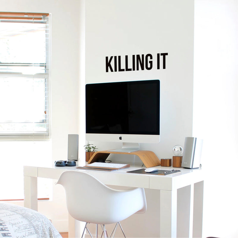 Killing IT - Inspirational Quote - Vinyl Wall Art Decal - 5" x 19" - Life Quotes Wall Art Sticker - Motivational Vinyl Decal - Modern Urban Slang Wall Decals Phrases (Black) 3